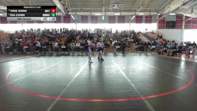 120 lbs 3rd Place - Xinqi Zheng, Newton South vs Eva Cohen, Belmont