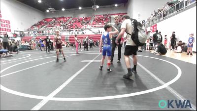 61 lbs Consi Of 8 #1 - Tobias Cagle, Choctaw Ironman vs Hayes Flanagan, Rough Riders
