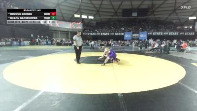 Boys 1B/2B 138 Champ. Round 1 - Hudson Barnes, Onalaska vs Dillon Gassenberg, Colfax