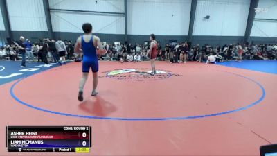 165 lbs Cons. Round 2 - Asher Heist, Lake Stevens Wrestling Club vs Liam McManus, Washington