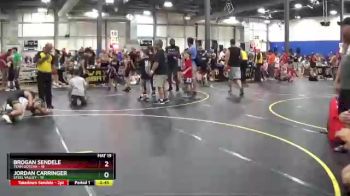 82 lbs Round 4 (6 Team) - Jordan Carringer, Steel Valley vs Brogan Sendele, Team Gotcha