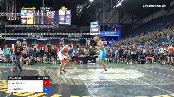 220 lbs Cons 32 #2 - Xander Womack, Texas vs Gary Powell, Ohio