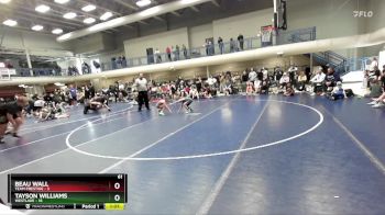61 lbs 2nd Wrestleback (16 Team) - Tayson Williams, Westlake vs Beau Wall, Team Prestige