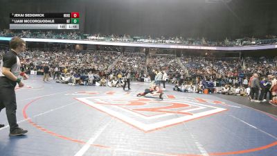 8A 120 lbs Semifinal - Liam McCorquodale, Northwest Guilford High School vs Jekai Sedgwick, Hoke County High School