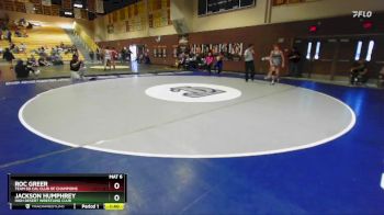 106 lbs Cons. Semi - Jackson Humphrey, High Desert Wrestling Club vs Roc Greer, Team So Cal Club Of Champions