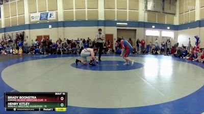 130 lbs Round 4 (10 Team) - Henry Kitley, Roncalli Wrestling Foundation vs Brady Boonstra, Kokomo Wildkat Wrestling Club