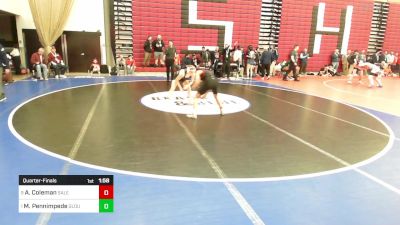 132 lbs Quarterfinal - Alexia Coleman, Salem vs Morgan Pennimpede, Gloucester