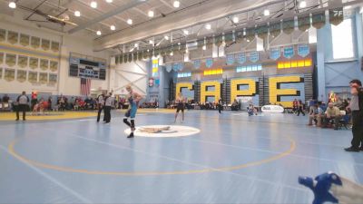 150 lbs Semifinal - Ethan Ferger, Caesar Rodney H S vs Grayson Davis, Cape Henlopen H S