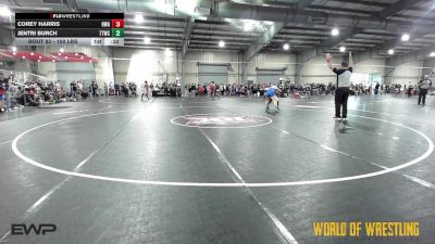 150 lbs Quarterfinal - Corey Harris, HURRICANE WRESTLING ACADEMY vs Jentri Burch, Team Tulsa Wrestling Club