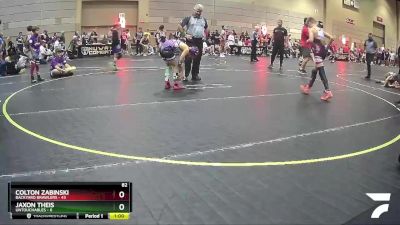 82 lbs Quarterfinals (8 Team) - Colton Zabinski, Backyard Brawlers vs Jaxon Theis, Untouchables