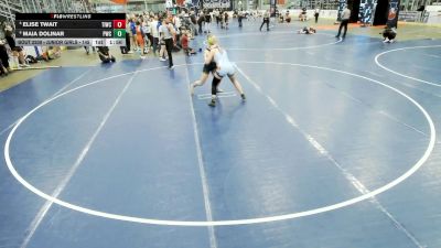 Junior Girls - 145 lbs Quarters - Maia Dolinar, Piper Wrestling Club vs Elise Twait, Team Idaho Wrestling Club