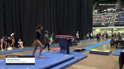Nevaeh Mason - Women's Pairs, Omaha Gymnastics Academy - 2021 Women's Xcel Region 4 Championships