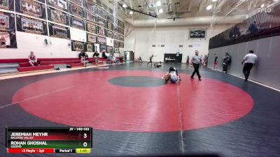 140-143 lbs Round 1 - Jeremiah Meyhr, Ralston Valley vs Rohan Ghoshal, Legend