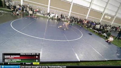 80 lbs Cons. Round 1 - Kaine Showers, Falls Academy vs Bently Havorka, Nebraska Elite WC