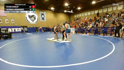 285 lbs Cons. Round 4 - Ethan Dunlap, Shafter vs Esteban Hernandez, Dos Palos