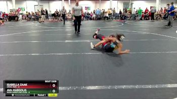 50-60 lbs Round 2 - Ava Margolis, Miami Wrestling Club vs Isabella Zaak, Legal Pain