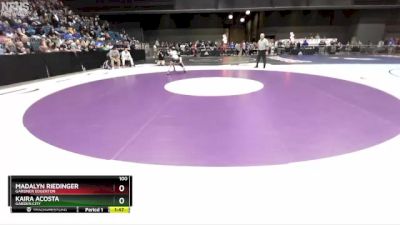 100 lbs Semifinal - Kaira Acosta, Garden City vs Madalyn Riedinger, Gardner Edgerton