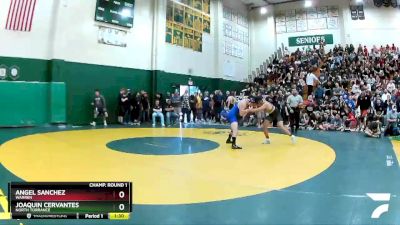 160 lbs Champ. Round 1 - Joaquin Cervantes, North Torrance vs Angel Sanchez, Warren