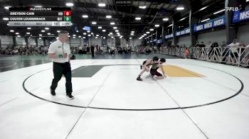90 lbs Rr Rnd 1 - Greyson Cain, Indiana Outlaws Gold vs Colton Louderback, Mat Warriors Yellow