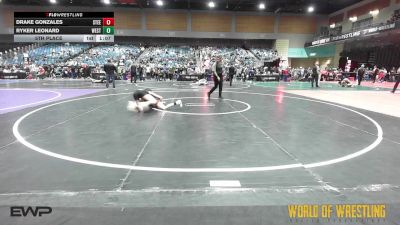 89 lbs 5th Place - Drake Gonzales, Steel City Reloaded vs Ryker Leonard, Westshore Wrestling Club