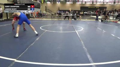 155 lbs Champ. Round 1 - Terry Crawford, Viking Wrestling Club (IA) vs Landon Scott, Iowa