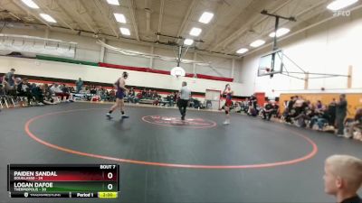 157 lbs Round 3 (6 Team) - Logan Dafoe, Thermopolis vs Paiden Sandal, DouglasSD