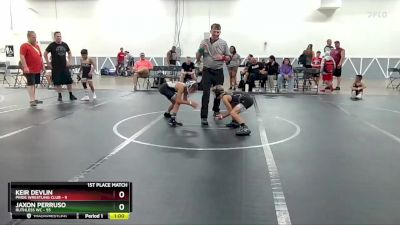 72 lbs 1st Place Match - Keir Devlin, Pride Wrestling Club vs Jaxon Perruso, Ruthless WC