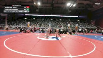 4A-144 lbs Cons. Semi - Jameson Siemens, Natrona County vs Christian Bailey, Thunder Basin