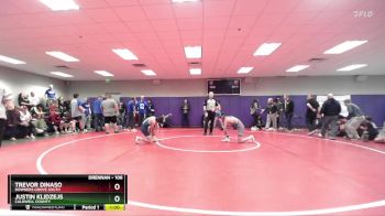 106 lbs Cons. Round 4 - Trevor Dinaso, Downers Grove South vs Justin Klidzejs, Caldwell County