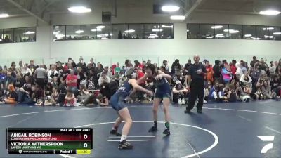 96 lbs Champ. Round 2 - Abigail Robinson, Constantine Falcon Wrestling vs Victoria Witherspoon, Lapeer Lightning WC