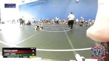 49 lbs Round 2 (4 Team) - Boston Kinder, Missouri Outlaws vs Corby Jones, OpenMats Wrestling Club