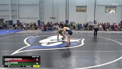 165 lbs Cons. Round 2 - Alan DeVries, York (PA) vs Andrew Kozubal, Messiah