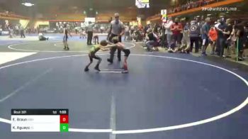 40 lbs Quarterfinal - Eli Braun, Gorilla Wrestling Club vs Kruz Aguayo, Team Champs