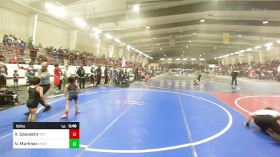 52 lbs Quarterfinal - Alaina Saavedra, Top Rank vs Nathaniel Martinez, Montezuma Cortez Wrestling Club