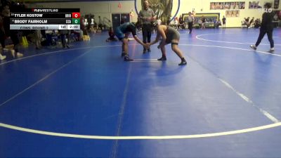 215 lbs Cons. Round 2 - Tyler Kostow, Grinnell vs Brody Fairholm, Clear Creek-Amana
