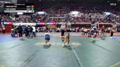 G - 140 lbs Quarterfinal - Lexi Harms, Custer Co. (Miles City) Girls vs Graylee Fox, Custer Co. (Miles City) Girls