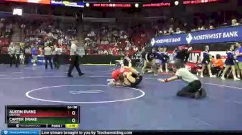 2 lbs Cons. Round 1 - Austin Evans, Creston vs Carter Drake, Carroll