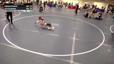 14U - 84 lbs Cons. Round 2 - Levi Jacobson, Jack Pine Savage Wrestling vs Finnian Kolbow, Forest Lake Wrestling Club