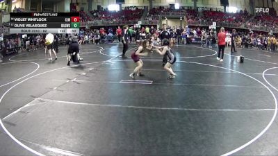 82 lbs Champ. Round 1 - Olive Velasquez, Grand Island Legacy Girls Wrestling Club vs Violet Whitlock, Crawford Jr. Wrestling