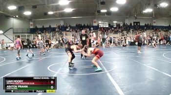 145 lbs Cons. Round 1 - Ashton Prahin, Unattached vs Liam Moody, Michigan West Wrestling Club