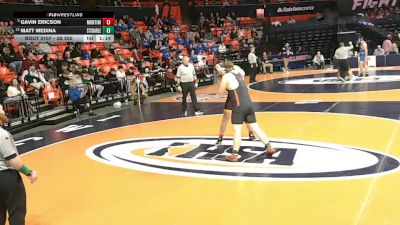 3A 285 lbs Champ. Round 1 - Gavin Ericson, Lombard (Montini) vs Matt Medina, St. Charles (East)
