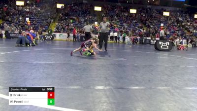 40 lbs Quarterfinal - Quinn Brink, Punxsutawney vs Willow Powell, South Fayette