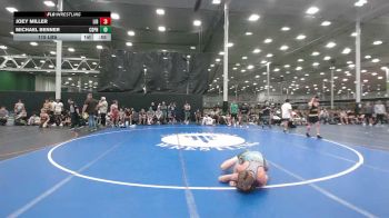 115 lbs Rr Rnd 4 - Joey Miller, Liberty - HSBAFC vs Michael Benner, Central Dauphin - HSBAFC