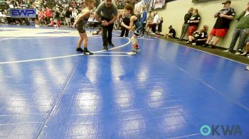 52 lbs Quarterfinal - Carston Fry, Blue Devil Wrestling vs Kolt Lovelace, Clinton Youth Wrestling