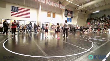 95 lbs Consolation - Kimberly Gerhardt, Barnsdall Youth Wrestling vs Josslyn Norrid, Pawnee Wrestling Club