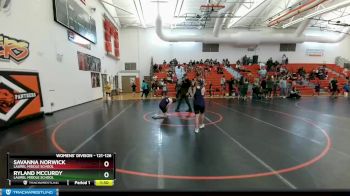 121-126 lbs Round 3 - Savanna Norwick, Laurel Middle School vs Ryland McCurdy, Laurel Middle School