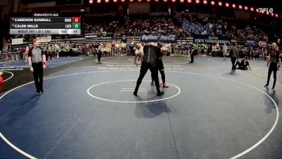 D 1 285 lbs Cons. Semi - Caleb Mills, Lafayette vs Cameron Sumrall, Hahnville