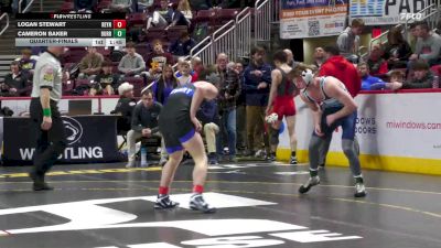 127 lbs Quarterfinal - Logan Stewart, Reynolds vs Cameron Baker, Burrell