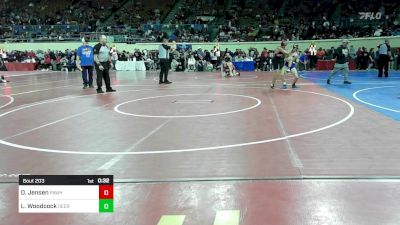 118 lbs Consi Of 16 #2 - Dane Jensen, Pawhuska vs Logan Woodcock, Deer Creek Middle School