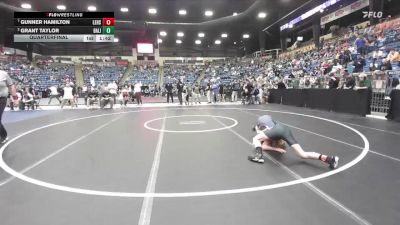 106 lbs Quarterfinal - Gunner Hamilton, Leavenworth HS vs Grant Taylor, Basehor-Linwood HS